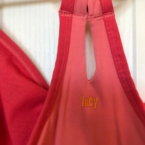 Lucy Heart Center Camisole Top Orange EUC - Picture 2 of 3